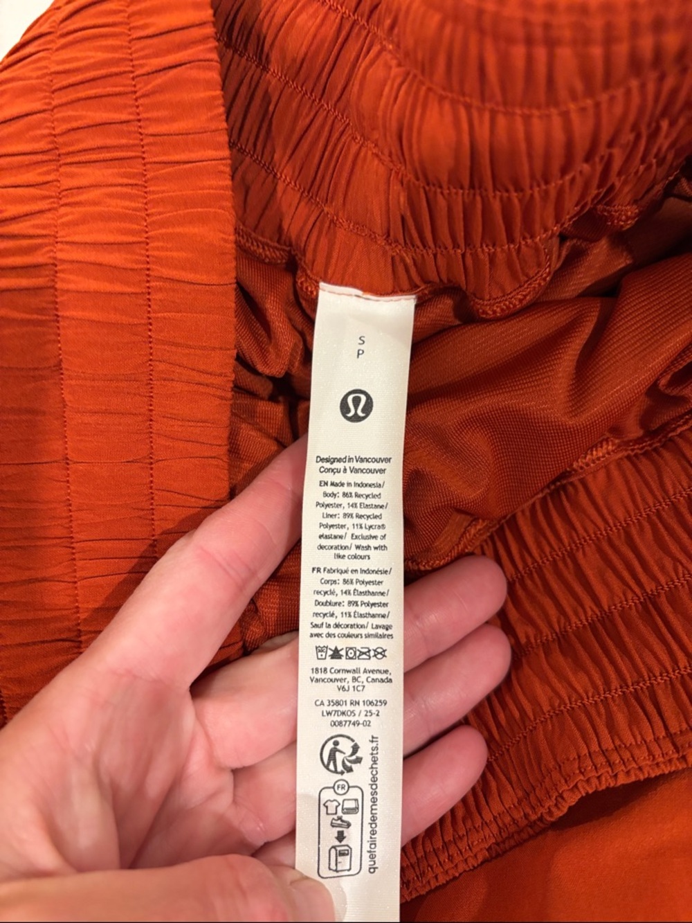 Women’s Rust Orange Athletic Shorts - Picture 2 of 3